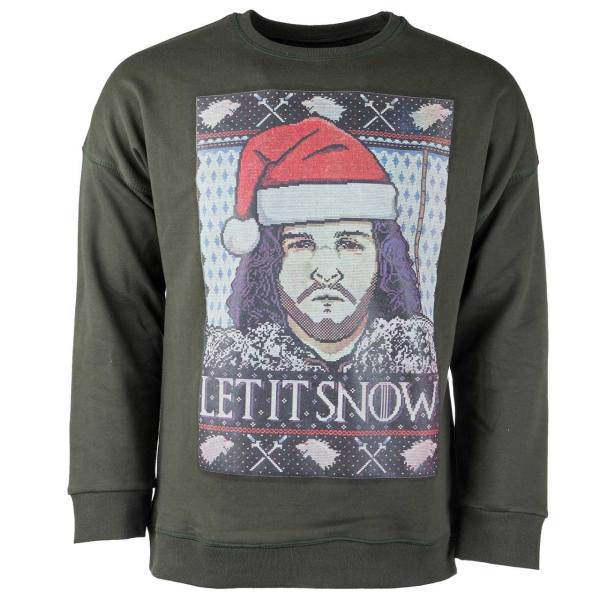 پولیور سبز مردانه سون پی ام مدل Let It Snow Christmas، Seven Pm Let It Snow Christmas Sweater For Men