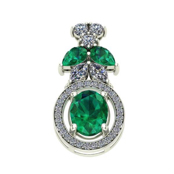 آویز طلا اونیکست مدل Emerald 1628، Onixset 1628 Emerald Gold Pendant