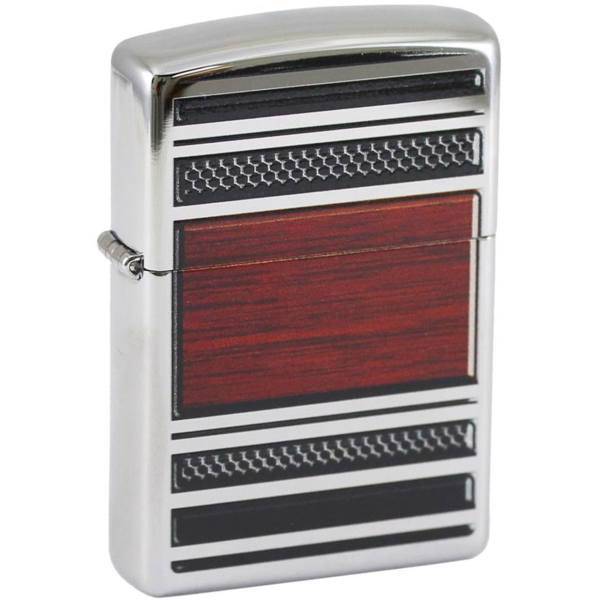 فندک زیپو مدل Steel and Wood کد 28676، Zippo Steel and Wood 28676 Lighter