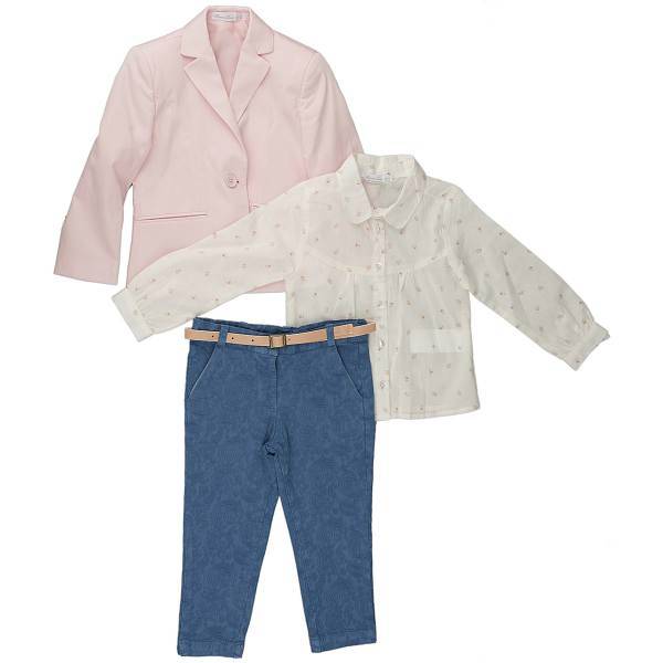 ست لباس دخترانه منا رزا مدل 15156، Monna Rosa 15156 Baby Girl Clothing Set