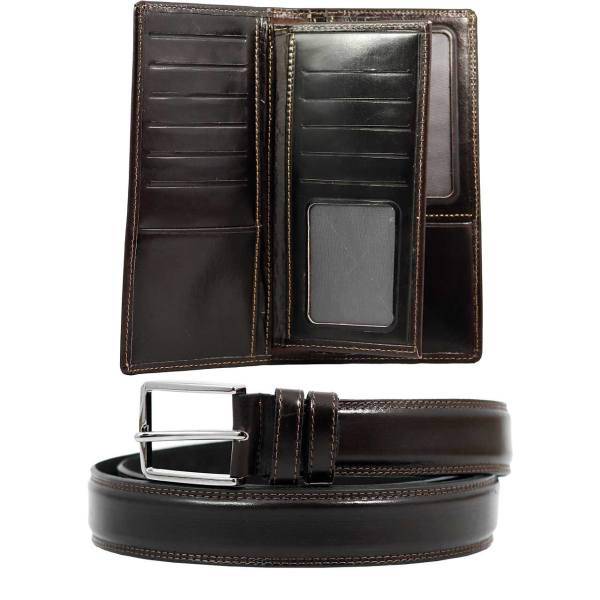 ست هدیه چهارنظم مدل 24017Dbr، 4nazmleather 24017Dbr Leather Gift-Set