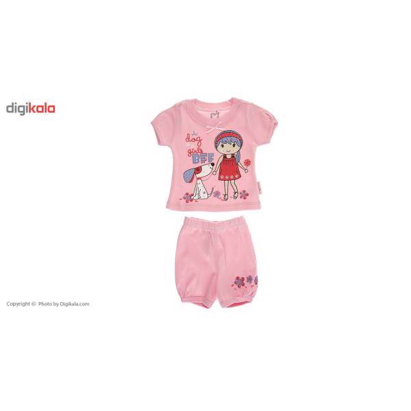 ست لباس دخترانه آدمک مدل 1662001P، Adamak 1662001P Baby Girl Clothing Set