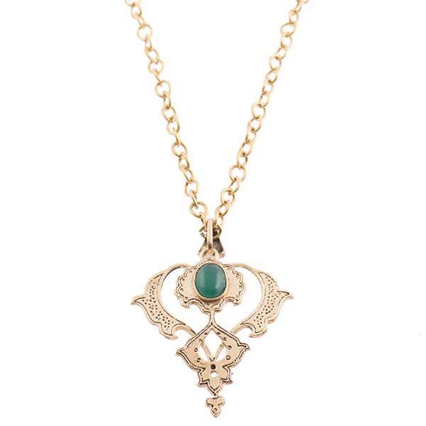 گردنبند ناردونه مدل شاه عباسی سبز کد NP8، Nardoone Shah Abbasi Sabz Necklace NP8