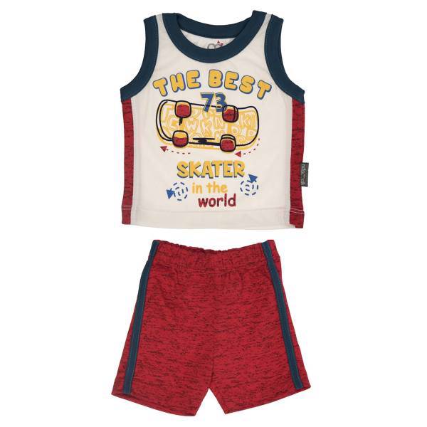 ست لباس پسرانه آدمک مدل 2321001W، Adamak 2321001W Baby Boy Clothing Set