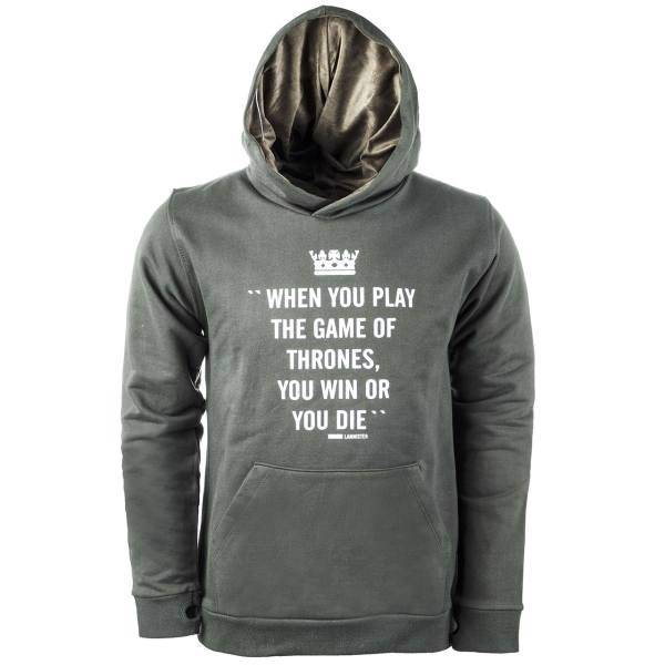 هودی سبز مردانه سون پی ام مدل You Win Or You Die، Seven PM You Win Or You Die Hoodie For Men