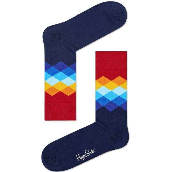 جوراب هپی ساکس مدل Faded Diamond، Happy Socks Faded Diamond Socks