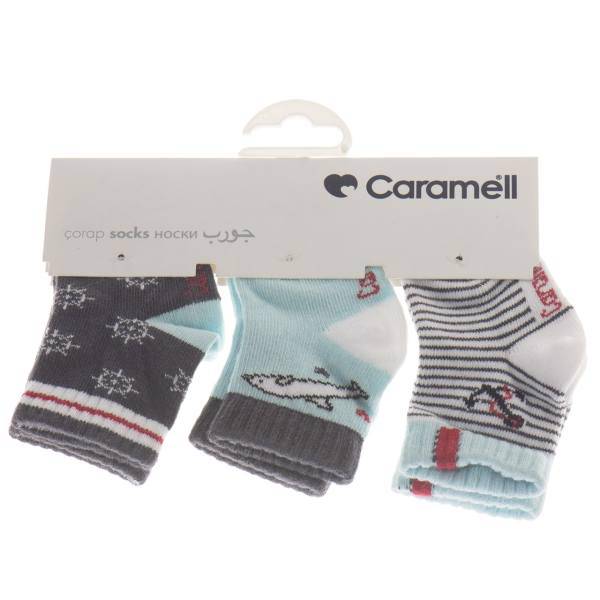 جوراب کارامل مدل 1240-F بسته 3 عددی، Caramell 1240-F Socks Pack of 3