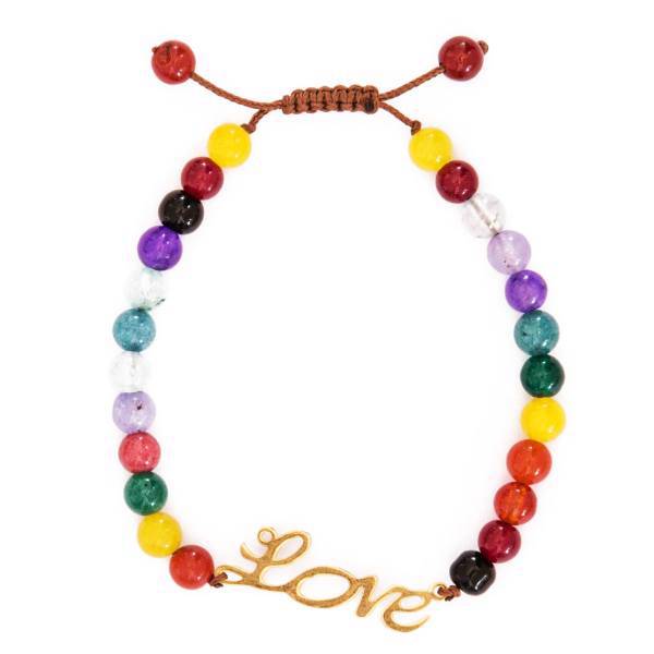 دستبند نوژین مدل عشق رنگارنگ، Nojin Colorful Love Bracelet