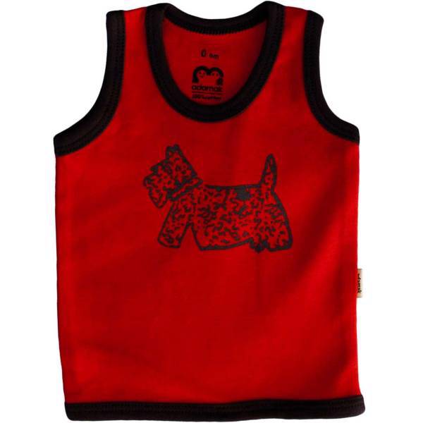 زیرپوش رکابی نوزادی آدمک مدل Dog، Adamak Dog Baby Singlet