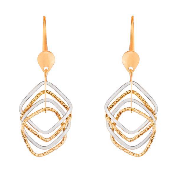 گوشواره طلای 18 عیار سیم و گوهر مدل GLE158، Simogohar GLE158 Gold Earing