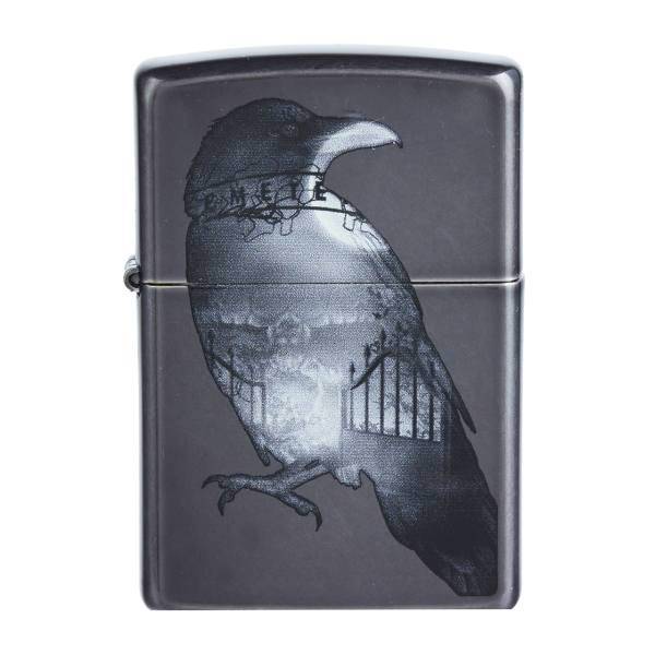 فندک زیپو مدل Double Exposed Raven، Zippo Double Exposed Raven Lighter