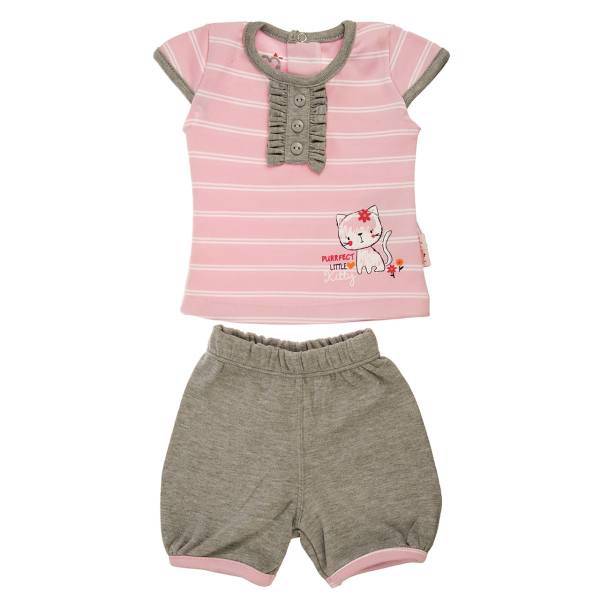 ست لباس دخترانه آدمک مدل 1679001، Adamak 1679001 Baby Girl Clothing Set