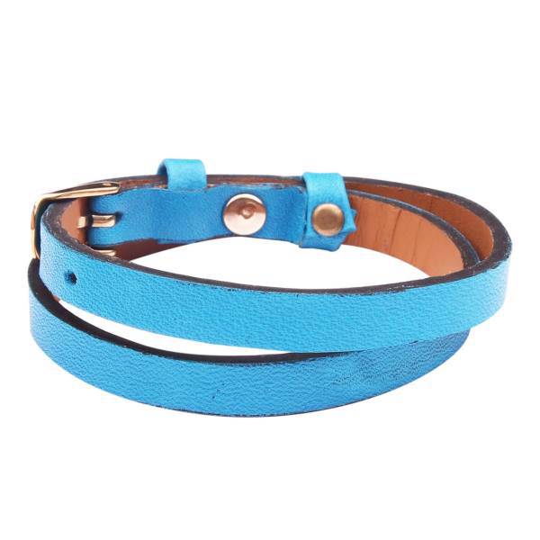 دستبند چرمی آتیس کد KC900BLUE، Atiss KC900BLUE Leather Bracelet