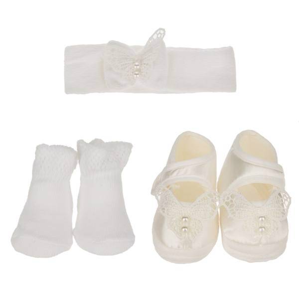 ست هدبند و جوراب و پاپوش یومسه مدل 3752، Yumese 3752 Headband And Socks And Booties Set