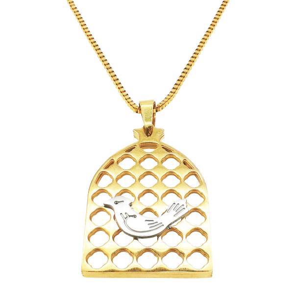 گردنبند شهر شیک طرح مرغ آمین مدل G138، Shahr Shik G135 3-Layer Amin Hen Necklace