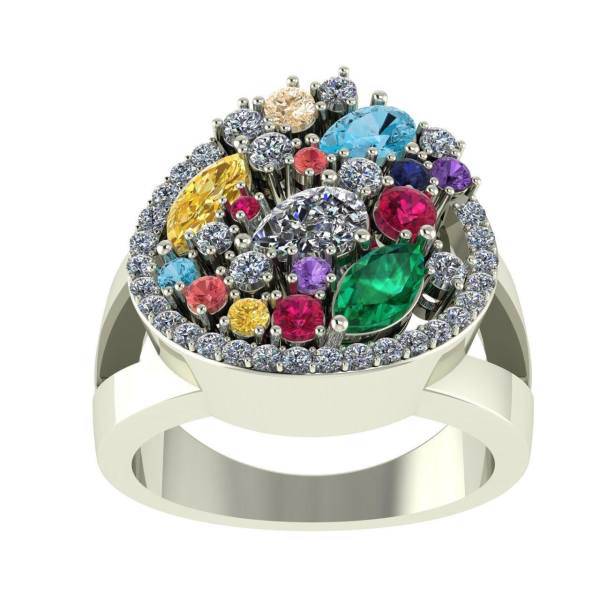 انگشتر طلا اونیکست مدل 1850 Multicolor، Onixset Multicolor1850 Gold Ring