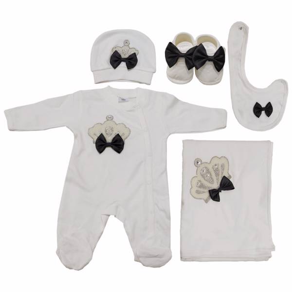 ست لباس نوزادی ادا بیبی مدل 7712Dark Blue، EdaBaby 7712Dark Blue Baby Clothes Set