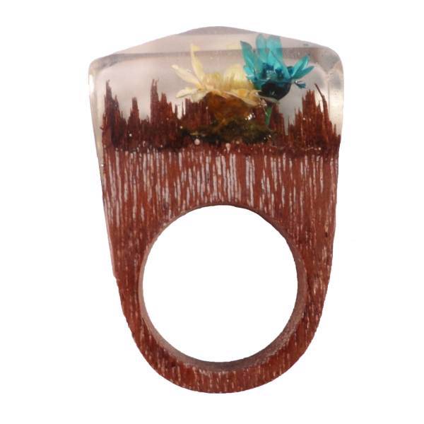 انگشتر چوب و رزین ریلماری مدل WR112، Rilmary Wood and Resin Ring WR112