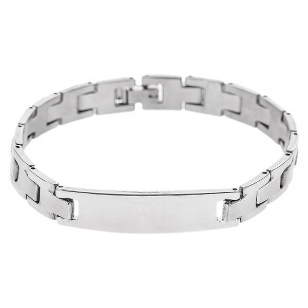 دستبند زنجیری پلاک‌دار جی دبلیو ال مدل B15103، JWL B15103 Bracelets