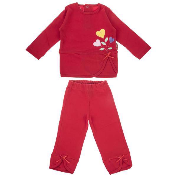 ست لباس دخترانه آدمک مدل 1154011R، Adamak 1154011R Baby Girl Clothing Set