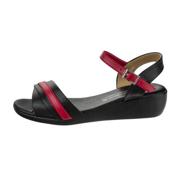 صندل زنانه مسعود کد 3070 مشکی قرمز، Masoud 3070 Sandals For Women