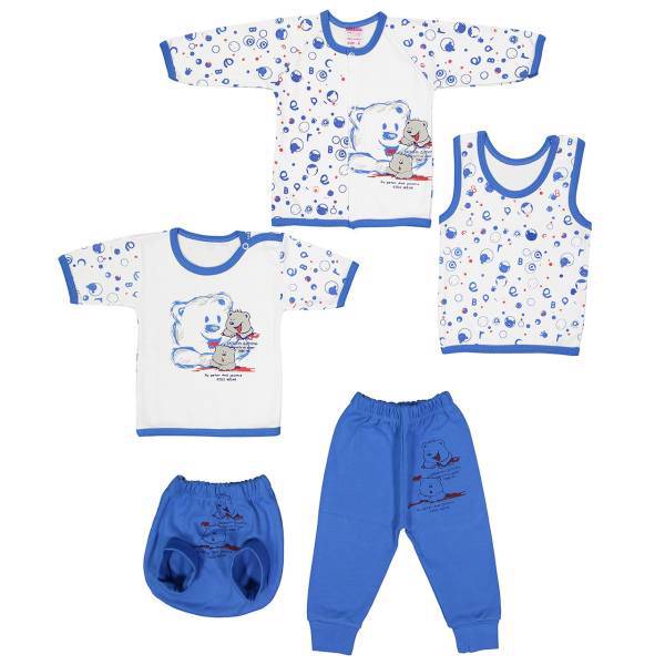 ست لباس نوزادی ندا و ساراگل مدل 1501، Neda And Saragol 1501 Baby Clothes Set