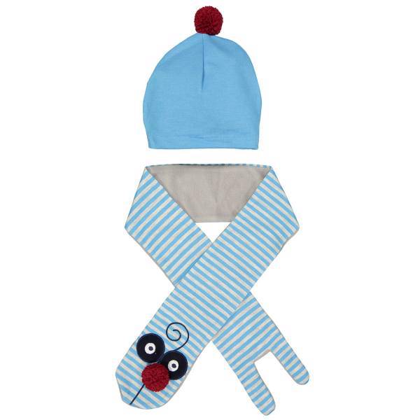 ست کلاه و شال گردن کودک دینو مدل 16S1-042، Deno 16S1-042 Baby Hat And scarf Set