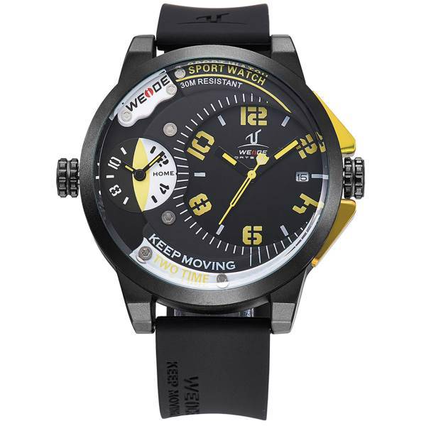 ساعت مچی عقربه ای مردانه وید مدل UV1501، WEIDE UV1501 Yellow Watch For Men