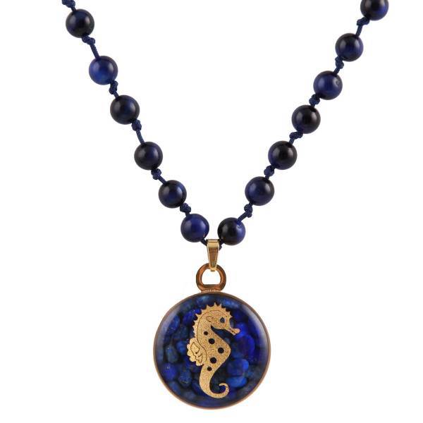 گردنبند ورق طلا گالری الون طرح اسب دریایی کد 198014، Alone Gold 198014 Seahorse Necklace