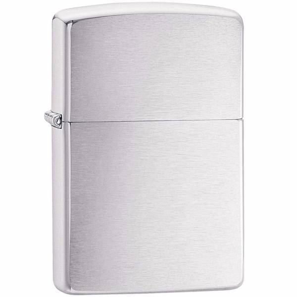 فندک زیپو مدل Reg Satin Chrome کد 205، Zippo Reg Satin Chrome 205 Lighter