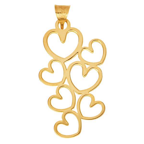 آویز گردنبند طلا 18 عیار رزا مدل N045، Rosa N045 Gold Necklace Pendant Plaque