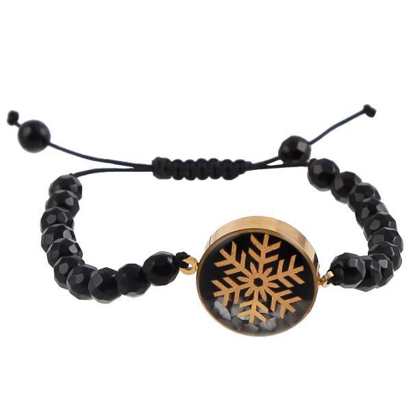 دستبند ورق طلا گالری الون طرح برف کد 198039، Alone 198039 Snow Gold Bracelet