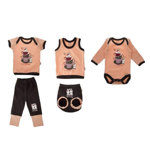 ست لباس نوزادی آدمک مدل Tea And Cache، Adamak Tea And Cache Baby Clothes Set