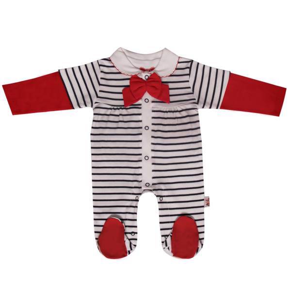 لباس سرهمی نیلی مدل Red Bow، Nili Red Bow Patch Clothes