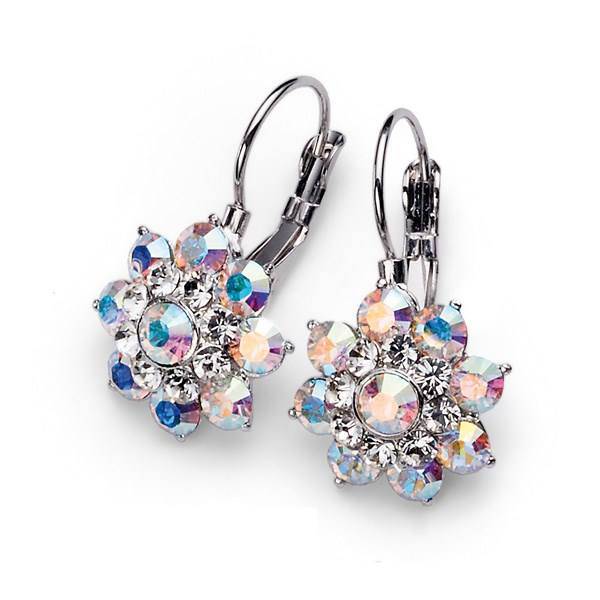 گوشواره کریستال الیور وبر مدل فلورس 001-9798، Oliver Weber 9798-001 Flores Crystal Earring