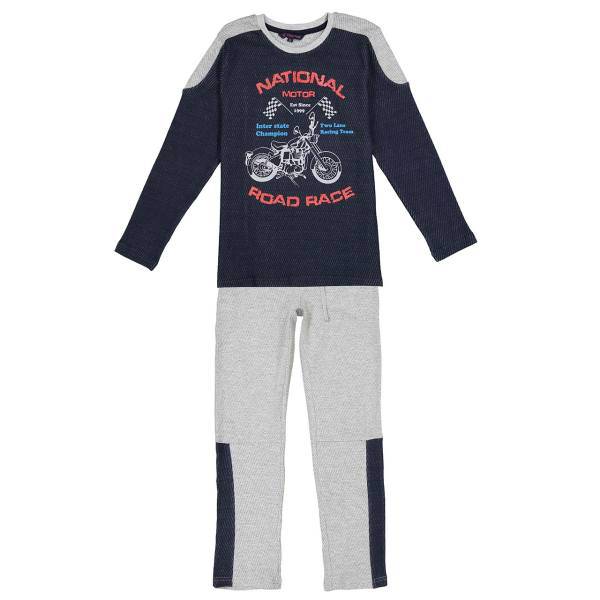 ست تی شرت و شلوار پسرانه ولنتاین مدل 1391A، Valentine 1391A T-Shirt And Trousers For Boys