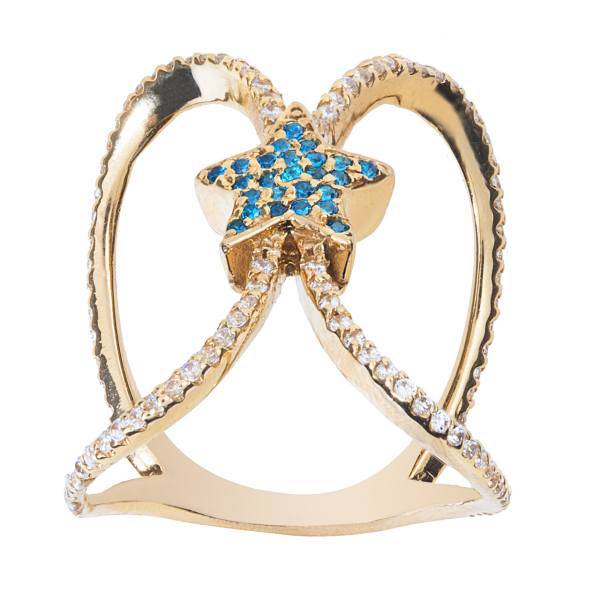 انگشتر طلا 18 عیار پرسته مدل 614117، parasteh 614117 Gold Ring