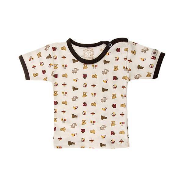 تی شرت آستین کوتاه نوزادی ندا و ساراگل مدل 1034، Neda And Saragol 1034 Baby T-Shirt With Short Sleeve