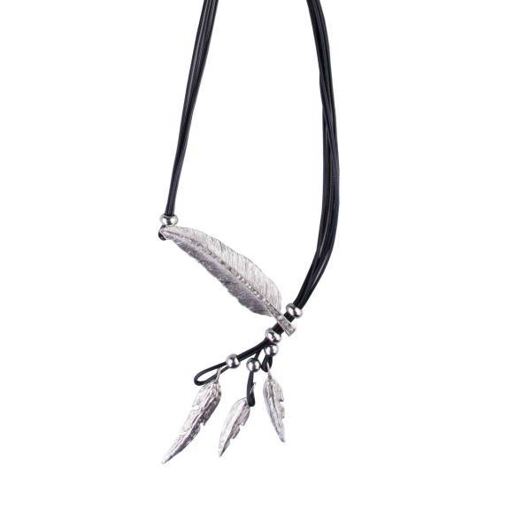 گردنبند چرمی الفین مدل el03020، Elfin el03020 Leather necklace