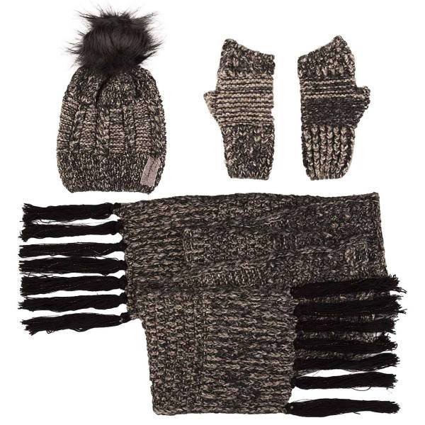 ست شال و کلاه و دستکش مونته مدل 001، Monte 001 Hat And Scarf And Gloves Set