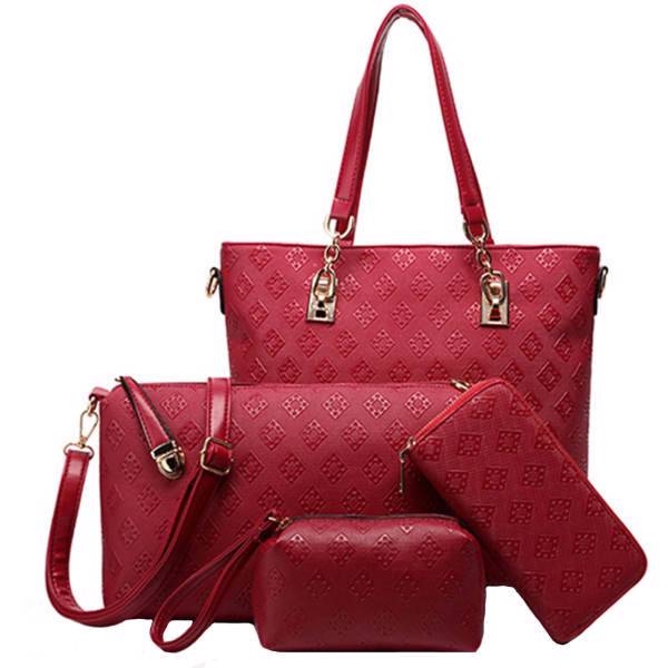 ست کیف دستی و رودوشی مدل LH3-172-Red