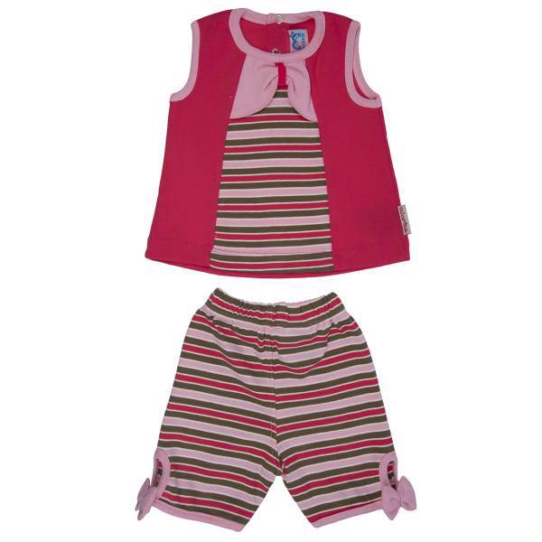 ست لباس دخترانه آدمک مدل 2315001R، Adamak 2315001R Baby Girl Clothing Set