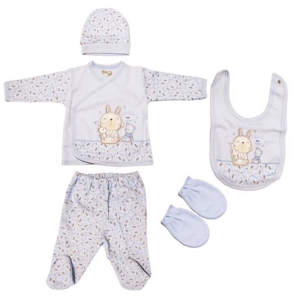 ست لباس نوزادی ببیتوف مدل 838Blue، Bebitof 838Blue Baby Clothes Set