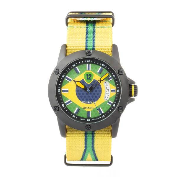 ساعت مچی عقربه ای توولو طرح پرچم برزیل، Twelve Brazil Flag Sport Watch