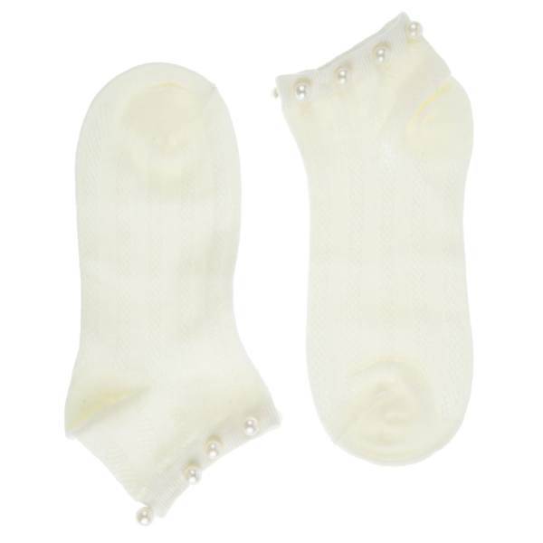 جوراب زنانه شهر شیک مدل مروارید دار CL833Y، Shahr e Shik CL833Y Pearl Socks For Women