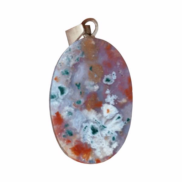 آویز گردنبند نقره عقیق پارس مدل A032، pars agate A032 Silver Necklace