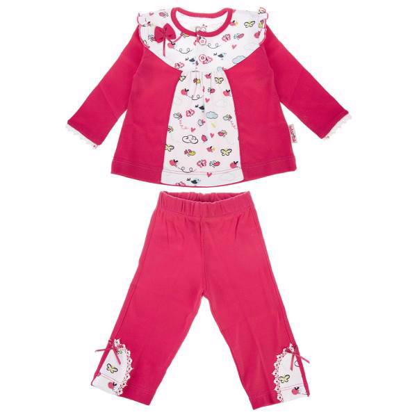 ست لباس دخترانه آدمک مدل 1152011DP، Adamak 1152011DP Baby Girl Clothing Set