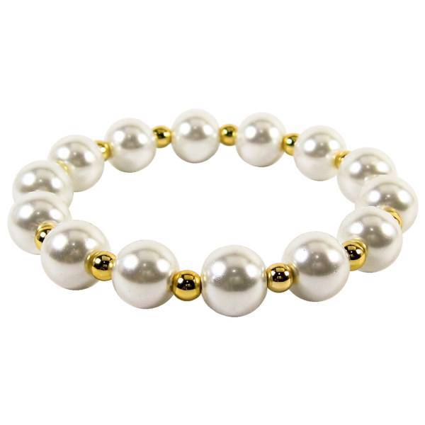 دستبند سنگ حدید و طرح مروارید مانچو مدل bf625، mancho Bf625 Pearl Bracelet