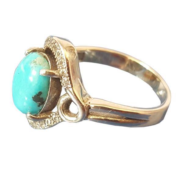 انگشتر نقره فیروزه بلو استون مدل 396110104، Blue Stone 396110104 Turquoise Ring Silver