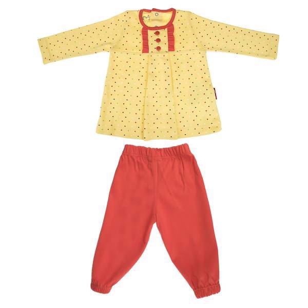 ست لباس دخترانه آدمک مدل 1151011Y، Adamak 1151011Y Baby Girl Clothing Set